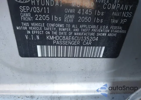 2012 Hyundai Elantra Touring Se из США, поврежденный, VIN KMHDC8AE6CU135204